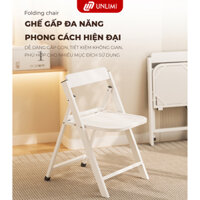 Ghế gấp gọn đa năng trắng chân sắt sơn tĩnh điện thương hiệu UNLIMI- UM192/ 192
