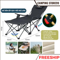 ghế gấp gọn, ghế xếp thư giãn đa năng đi camping, đi du lịch, nằm bệnh viện, ngủ trưa văn phòng