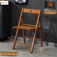 Ghế Gấp Gọn Nhập Khẩu Cao Cấp, Chất Liệu Gỗ Tre Tự Nhiên Được Sơn Phủ Bóng PU Bên Đẹp