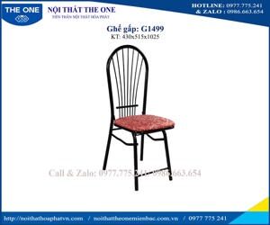 Ghế gấp khung sắt đệm mút bọc PVC Hòa Phát G1499PVC