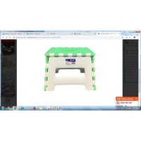 Ghế gấp nhựa song long cái - Bé