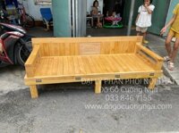 Ghế gấp thành giường gỗ sồi 1m4x1m9 - màu tự nhiên