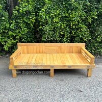 GHẾ GẤP THÀNH GIƯỜNG GỖ SỒI 1M4X1M9 - MÀU TỰ NHIÊN