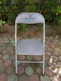 Ghế gấp Trường phát lưng thấp kẻ caro