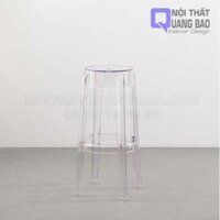 Ghế Ghost Bar Stool Nhựa ABS Nguyên Khối Trong Suốt (QB-NT-GCF48)