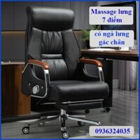 Ghế Giám Đốc Bọc Da Cao Cấp Có Ngả Lưng Massage Thông Minh Premium Pro5 ,Ghế Xoay Thư Giãn Rung Masage 7 Điểm