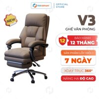 Ghế giám đốc HTD-V3, Ghế xoay văn phòng, có gác chân chế độ ngã lưng thư giãn, nâng hạ chiều cao linh hoạt