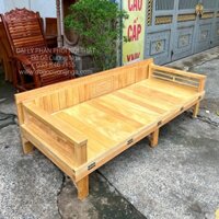Ghế Giường Gấp Đa Năng Gỗ Sồi 1m4x1m9 Màu Tự Nhiên Giá Rẻ