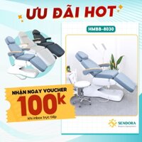Ghế giường phun xăm chỉnh điện, giường tiêm filter thẩm mỹ tay gỗ cao cấp, sang trọng HMBB-8030