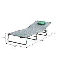 Ghế - giường xếp Duy Lợi inox - CỠ NHỎ ( Qùa tặng 10 móc áo)