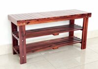 Ghế Gỗ Băng Dài 88cm, Kệ Giày Dép Kèm Ghế Ngồi, Kệ Gỗ Đa Năng - Hàng VN Xuất Khẩu