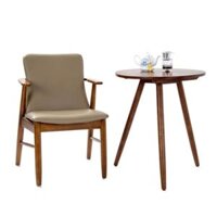 Ghế Gỗ Bọc Da Tay Vịn LHG09