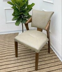 Ghế gỗ bọc da Y010 cao cấp tân cổ điển