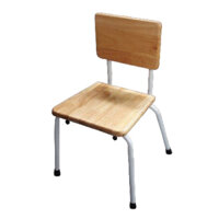 Ghế gỗ chân sắt mầm non giá rẻ NT1-006