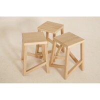 Ghế Gỗ Decor - Ghế gỗ mặt vuông chân cao 60cm gỗ tự nhiên