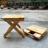 Ghế gỗ gấp gọn mini, ghế ban công ngoài trời MEDOGO