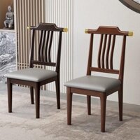 Ghế Gỗ Nguyên Khối, Ghế Kiểu Trung Quốc Mới, Nhà Hàng Khách Sạn Đơn Giản Gia Dụng, Bàn Ghế Ăn, Ghế Tựa Lưng, Ghế Mũ Chín