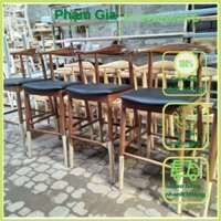 Ghế gỗ quầy bar , cafe , ban công , thu ngân bọc nệm - Hàng cao cấp