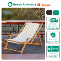 Ghế gỗ thư giãn gấp gọn tiện lợi, tre tự nhiên thân thiện môi trường HOMELY