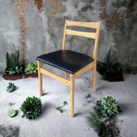 Ghế gỗ tựa lưng cao su tự nhiên đa năng - ghế bàn ăn/ bàn học/ cabin/ decor/ cafe