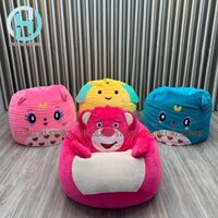 Ghế Hạt Xốp Hình Thú Size to 90-120cm kèm hạt xốp SIZE L