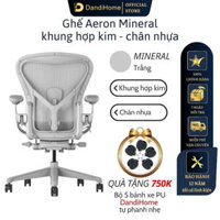 Ghế Herman Miller Aeron Màu Trắng Mineral Chân Nhựa