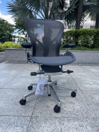 Ghế Herman Miller Aeron Màu Đen Graphite Chân Nhôm