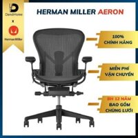 Ghế Herman Miller Aeron Màu Đen Graphite Chân Nhựa