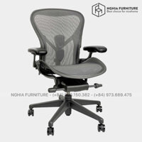Ghế Herman Miller Aeron size B- Khung Nhựa- Graphite