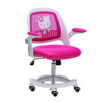 Ghế học bài tăng giảm chiều cao Hello Kitty lưới màu hồng cho bé gái CE1002-M Nhập khẩu cao cấp cho bé gái - học sinh tiểu học