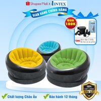 Ghế hơi sắc màu mẫu mới chính hãng INTEX 66582, tải trọng tối đa 100kg, bảo hành 12 tháng (TẶNG BƠM+BỘ BH)