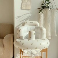 Ghế Hơi Tập Ngồi Cho Bé Có Hộp Ghế Ngồi Ăn Dặm Bơm Hơi Tự Động Chống Ngã Cao Cấp