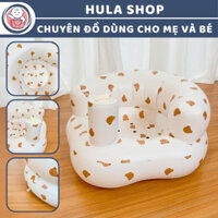 Ghế hơi tập ngồi cho bé, ghế phao tập ngồi cho bé từ 4 tháng tuổi mẫu gấu nâu