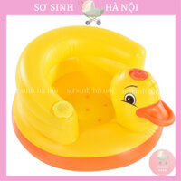 Ghế hơi tập ngồi cho bé, ghế phao tập nồi cho bé từ 6 tháng tuổi, hình vịt vàng, xanh cốm, hồng