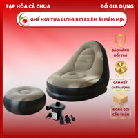 Ghế Hơi Tựa Lưng Bọc Nhung BETEX - Mềm Mịn Êm Ái Có Đệm Hơi Lót Chân Cao Cấp Kèm Bơm Điện