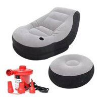 Ghế hơi tựa lưng cao cấp  tặng kèm bơm điện 2 chiều