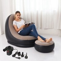 Ghế hơi Tựa Lưng,Ghế Bơm Hơi, Sofa Hơi Kiểu Dáng Hàn Quốc Bọc Nhung Mịn Siêu Mềm Mại