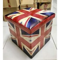 Ghế hộp đựng đồ da vuông lớn cao cấp nhiều màu 38x38x38cm