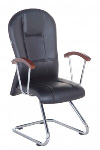 Ghế họp hiện đại tay ốp gỗ chân inox : SG - D420M