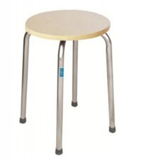 Ghế inox 4 chân mặt gỗ