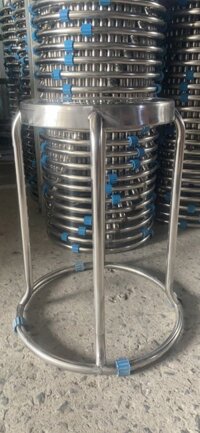 Ghế inox bấu mặt hòa phát có kiềng tròn loại tốt dày 1ly