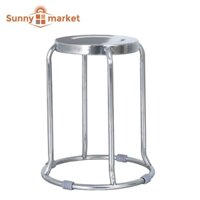 Ghế inox cao cấp có kiềng chân, Ghế đôn inox có viền chân