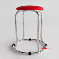 Ghế Inox Tròn Có Đệm, Ghế Đôn Inox Bọc Nệm