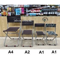 Ghế inox tựa lưng gấp gọn