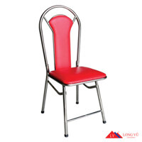 Ghế inox tựa lưng mặt đệm cho nhà hàng, đám cưới.