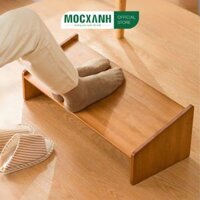 Ghế Kê Chân Công Thái Học Gỗ MDF 17mm Màu Gỗ | Kê Gác Chân Văn Phòng, Học Tập – Mộc Xanh