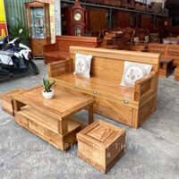 Ghế Kéo Thành Giường Gỗ Hương Xám 1m2 Ngăn Kéo Kèm Bán Trà Đôn Ngồi Cao Cấp