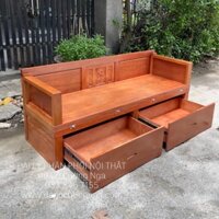 Ghế Kéo Thành Giường Gỗ Xoan Đào Có Ngăn Kéo
