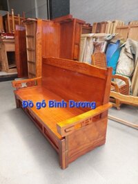 Ghế kéo thành giường gỗ xoan đào 1m4