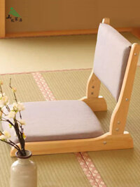 Ghế kiểu Nhật hình núi tatami gỗ nguyên khối Ghế phòng kiểu Nhật kiểu Nhật Ghế không chân Ghế tựa l